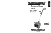 MTD Yard Machines 31A 020 900 Snow Blower Owners Manual page 1