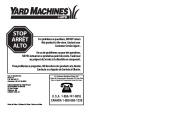 MTD Yard Machines 31A 020 900 Snow Blower Owners Manual page 50