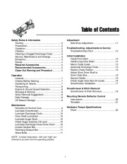 Simplicity 1694404 Legacy LX 2000 2900 Series Snow Blower Owners Manual page 2