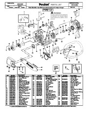 Poulan P4018AVBH Chainsaw Parts List page 1