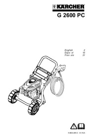 Kärcher G 2600 PC Gasoline Power High Pressure Washer Owners Manual page 1