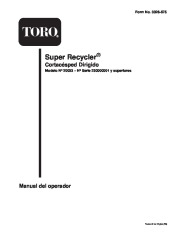 Toro 20033 Super Recycler Mower Manual del Propietario, 2004 page 1