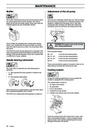 Husqvarna 362XP 365 372XP Chainsaw Owners Manual, 2004 page 32