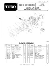 Toro 51535 450 TX Air Rake Parts Catalog, 1991 page 1