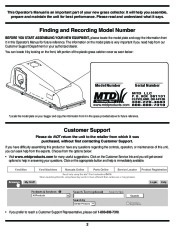 MTD Troy-Bilt 190 192 Triple Rear Bagger Lawn Mower Owners Manual page 2