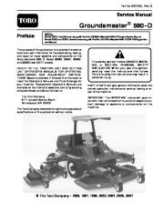 Toro 90743SL Rev G Service Manual Groundsmaster 580 30581 page 1