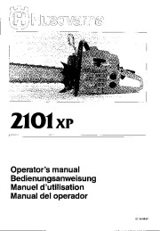 Husqvarna 2101XP Chainsaw Owners Manual, 1997 page 1