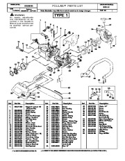 Poulan Pro 2050 LE Chainsaw Parts List page 1