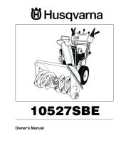Husqvarna 10527SBE Snow Blower Owners Manual, 2006,2007,2008 page 1