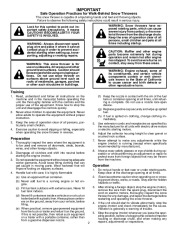Husqvarna 10527SBE Snow Blower Owners Manual, 2006,2007,2008 page 2