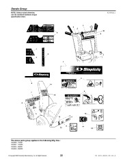 Simplicity 7.5 8.5 HP 1694836 1694837 1694845 1694846 Snow Blower Owners Manual page 22
