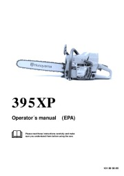 Husqvarna 395XP Chainsaw Owners Manual, 2000,2001,2002,2003,2004,2005,2006,2007,2008,2009,2010 page 1