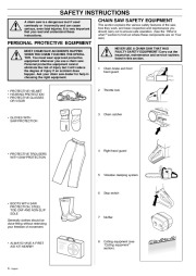 Husqvarna 395XP Chainsaw Owners Manual, 2000,2001,2002,2003,2004,2005,2006,2007,2008,2009,2010 page 4