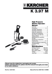 Kärcher K 3.97 M Electric Power High Pressure Washer Owners Manual page 1