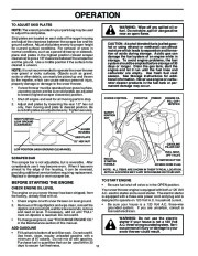 Husqvarna 9027ST Snow Blower Owners Manual, 2002,2003,2004,2005,2006,2007,2008,2009 page 12