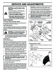 Husqvarna 9027ST Snow Blower Owners Manual, 2002,2003,2004,2005,2006,2007,2008,2009 page 16