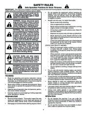 Husqvarna 9027ST Snow Blower Owners Manual, 2002,2003,2004,2005,2006,2007,2008,2009 page 2