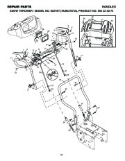 Husqvarna 9027ST Snow Blower Owners Manual, 2002,2003,2004,2005,2006,2007,2008,2009 page 24