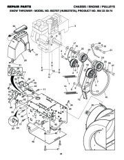 Husqvarna 9027ST Snow Blower Owners Manual, 2002,2003,2004,2005,2006,2007,2008,2009 page 28