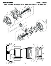 Husqvarna 9027ST Snow Blower Owners Manual, 2002,2003,2004,2005,2006,2007,2008,2009 page 30