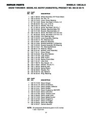 Husqvarna 9027ST Snow Blower Owners Manual, 2002,2003,2004,2005,2006,2007,2008,2009 page 31