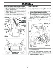 Husqvarna 9027ST Snow Blower Owners Manual, 2002,2003,2004,2005,2006,2007,2008,2009 page 7