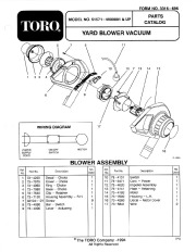 Toro 51571 Yard Blower Vac Parts Catalog, 1994 page 1