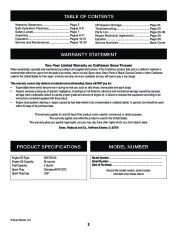 Craftsman 247.88833 Craftsman 33-Inch Snow Thrower Owners Manual page 2