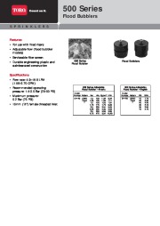 Toro 500 Series Flood Bubblers Sprinkler Irrigation Catalog page 1