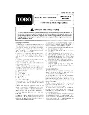 Toro 30941 41cc Back Pack Blower Manual, 1991 page 1