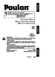 Poulan 1420 1630 Chainsaw Owners Manual page 1