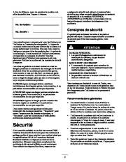 Toro 20044 Super Recycler Mower, SR-21OS Manuel des Propriétaires, 1999 page 3