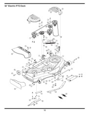 MTD 800 Series Automatic Garden Tractor Lawn Mower Parts List page 12