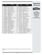 MTD 800 Series Automatic Garden Tractor Lawn Mower Parts List page 3