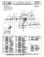 Poulan Pro 255 310 315 Chainsaw Parts List page 1