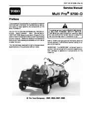 Toro 04130SL Rev C Service Manual Multi Pro 5700 D Preface Publication page 1