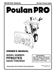 Poulan Pro Owners Manual, 2006 page 1