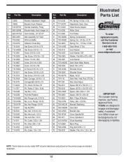 MTD 810 Hydrostatic Lawn Tractor Mower Parts List page 13