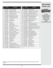 MTD 810 Hydrostatic Lawn Tractor Mower Parts List page 5