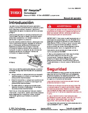 Toro 20003 Toro 22-inch Recycler Lawnmower Manual del Propietario, 2005 page 1