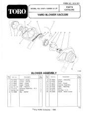 Toro 51571 Yard Blower Vac Parts Catalog, 1991 page 1