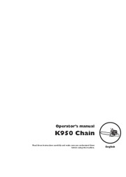 Husqvarna K950 Chain Chainsaw Owners Manual, 2007 page 1