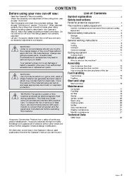 Husqvarna K950 Chain Chainsaw Owners Manual, 2007 page 3