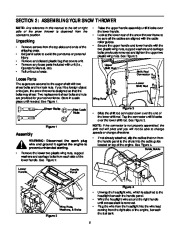 MTD White Outdoor Snow Boss 850W 1150W Snow Blower Owners Manual page 5