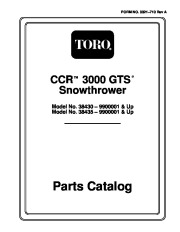 Toro 38430, 38435 Toro CCR 3000 38435 Snowthrower Service Manual, 1999 page 1