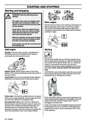 Husqvarna 346XP 353 Chainsaw Owners Manual, 2001,2002,2003,2004,2005,2006,2007,2008,2009 page 20