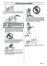 Husqvarna 346XP 353 Chainsaw Owners Manual, 2001,2002,2003,2004,2005,2006,2007,2008,2009 page 21