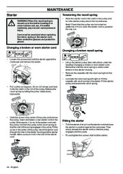 Husqvarna 346XP 353 Chainsaw Owners Manual, 2001,2002,2003,2004,2005,2006,2007,2008,2009 page 34