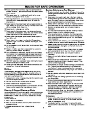 Husqvarna 521SSE 521SSR Snow Blower Owners Manual, 2006,2007,2008 page 5