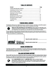 MTD 643 663 Snow Blower Owners Manual page 2